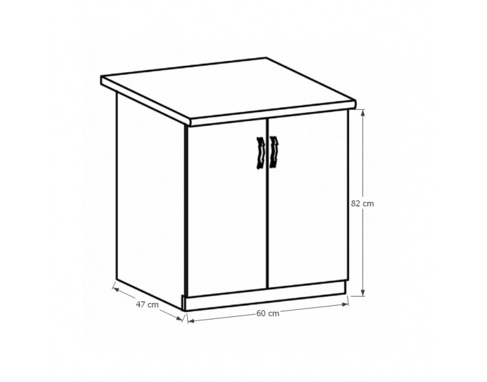 Dolná kuchynská skrinka Sicilia D60 - orech Milano
