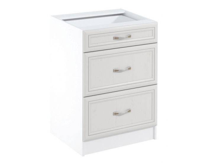 Dolná kuchynská skrinka Sicilia D60S3 - biela / sosna Andersen