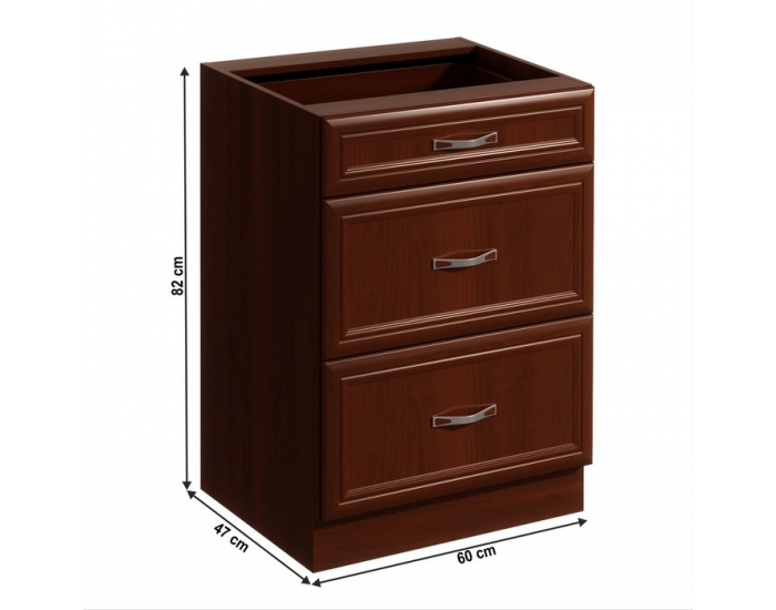 Dolná kuchynská skrinka Sicilia D60S3 - orech Milano