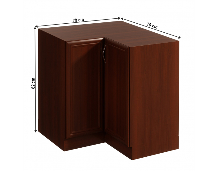Dolná rohová kuchynská skrinka Sicilia D90N - orech Milano