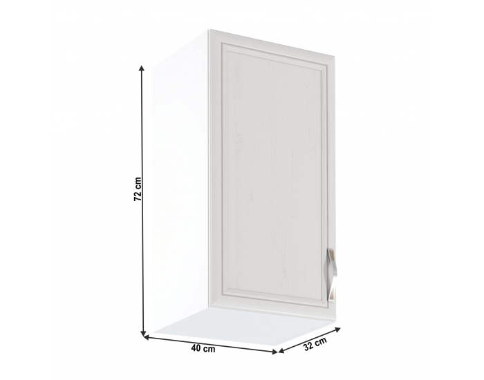 Horná kuchynská skrinka Sicilia G40 L - biela / sosna Andersen