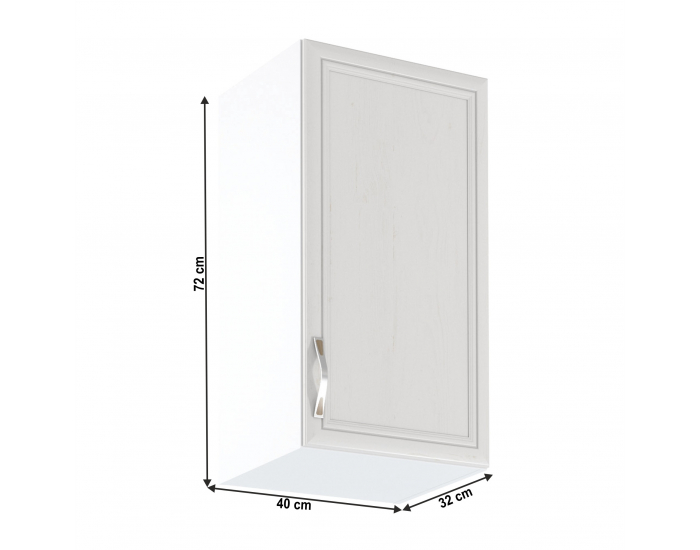 Horná kuchynská skrinka Sicilia G40 P - biela / sosna Andersen