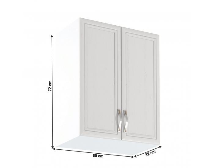 Horná kuchynská skrinka Sicilia G60 - biela / sosna Andersen