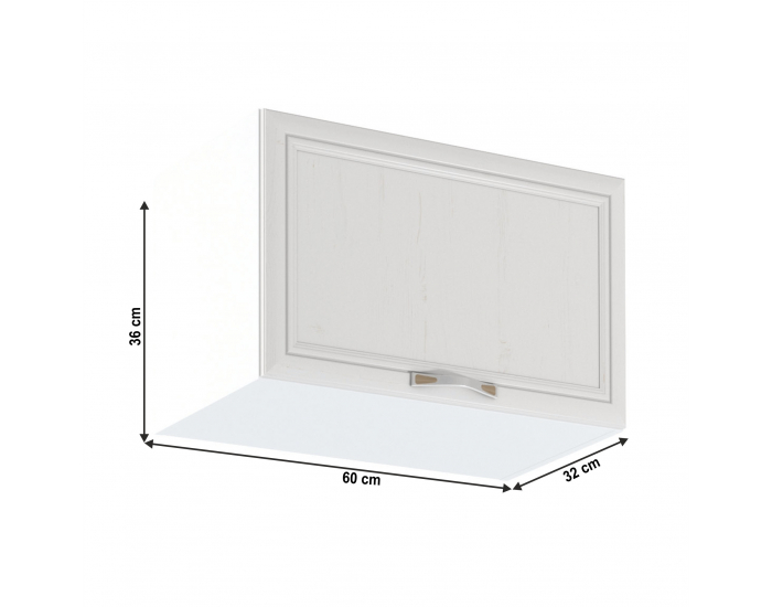 Horná kuchynská skrinka Sicilia G60KN - biela / sosna Andersen