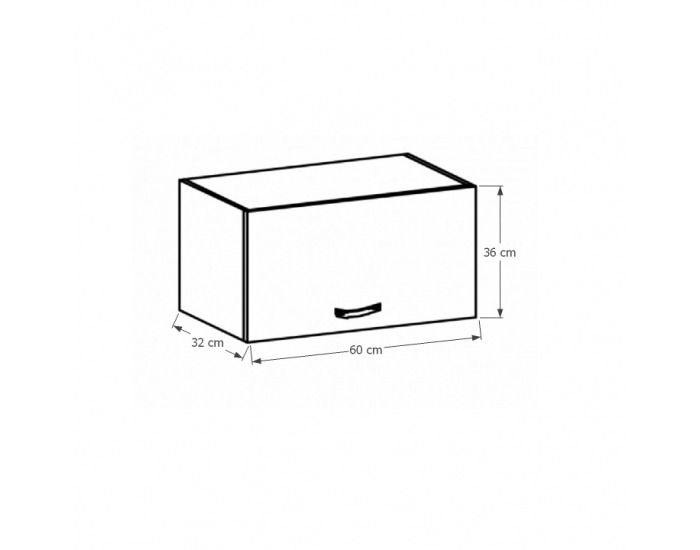 Horná kuchynská skrinka Sicilia G60KN - orech Milano
