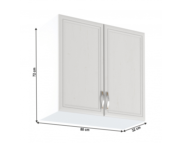 Horná kuchynská skrinka Sicilia G80 - biela / sosna Andersen