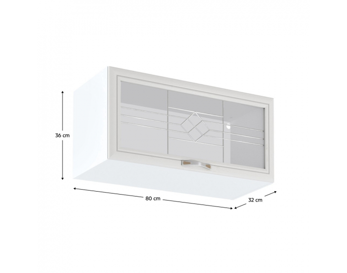 Horná kuchynská skrinka Sicilia G80KS - biela / sosna Andersen