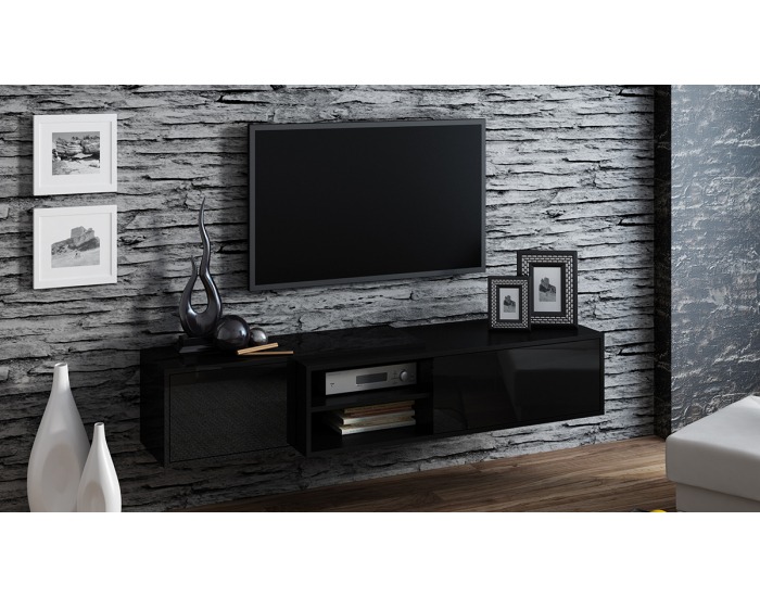 TV stolík Sigma 1E - čierna / čierny lesk