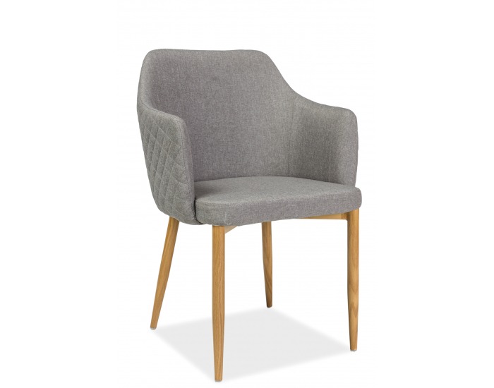 Jedálenské kreslo Astor - sivá / dub