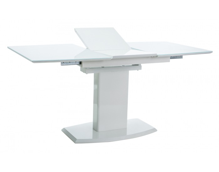 Rozkladací jedálenský stôl Austin - biela / biely lak