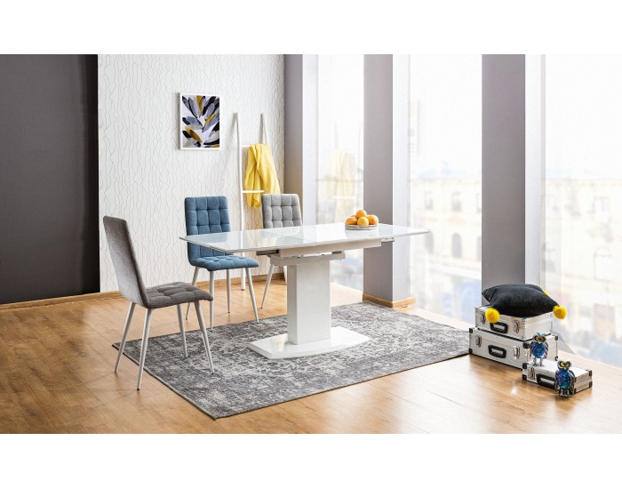 Rozkladací jedálenský stôl Austin - biela / biely lak