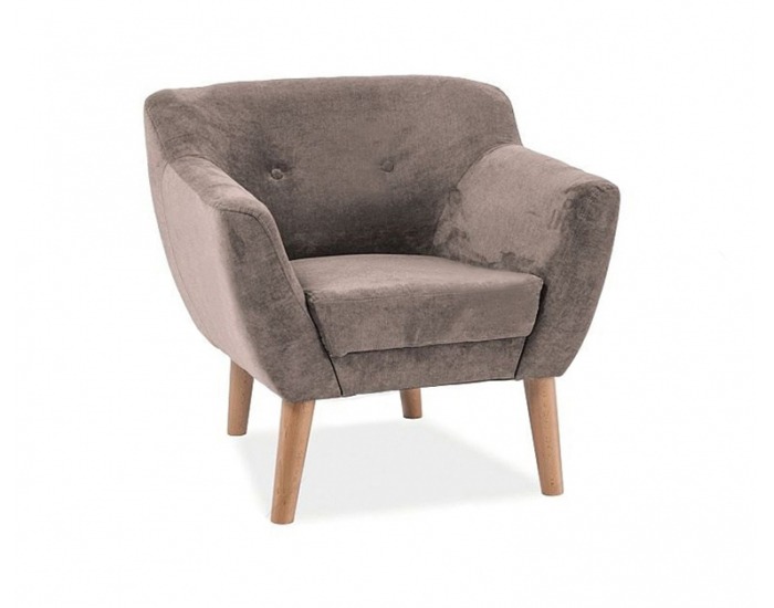 Kreslo Bergen - sivohnedá