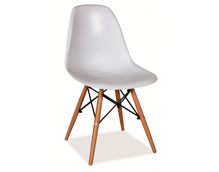 Jedálenská stolička Enzo - buk / biela