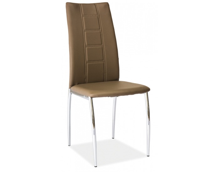 Jedálenská stolička H-880 - chróm / latte