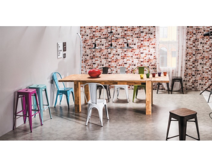 Jedálenská stolička Loft - brúsená oceľ