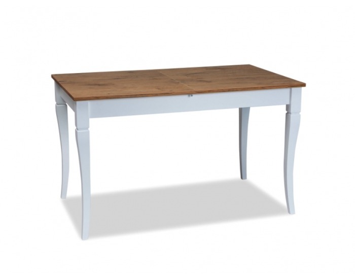 Rozkladací jedálenský stôl Ludwik - dub lancelot / biela