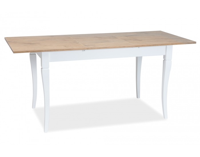 Rozkladací jedálenský stôl Ludwik - dub sonoma / biela
