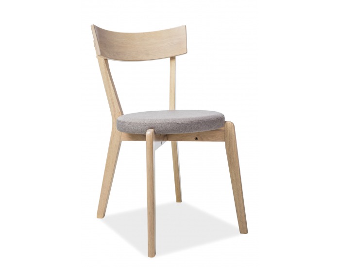 Jedálenská stolička Nelson - sivá / dub medový