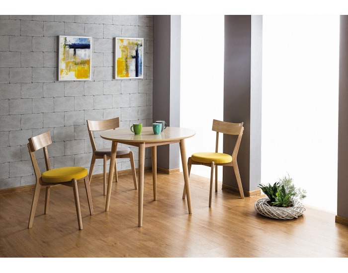 Jedálenská stolička Nelson - sivá / dub medový