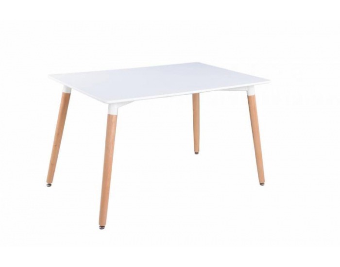 Jedálenský stôl Nolan - drevo / biela MDF