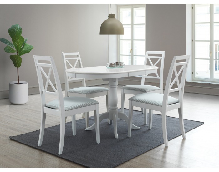 Jedálenská stolička PC-SC - biela / svetlozelená