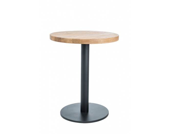 Okrúhly jedálenský stôl Puro II - dub prírodný / čierna