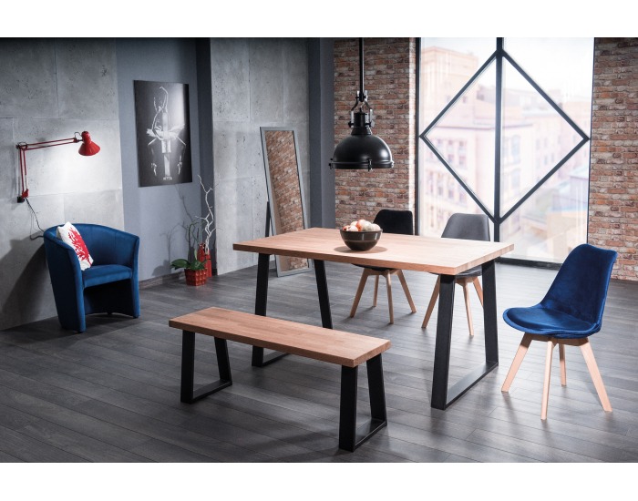 Jedálenský stôl Ronaldo - dub / čierna