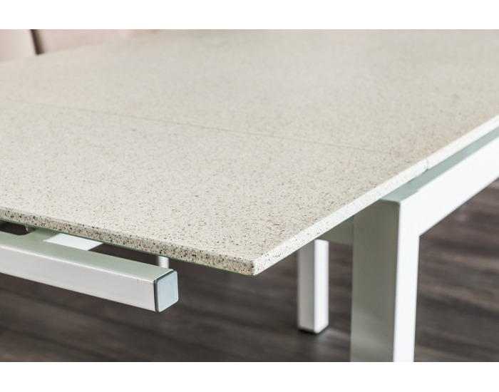 Rozkladací jedálenský stôl Turin - biela