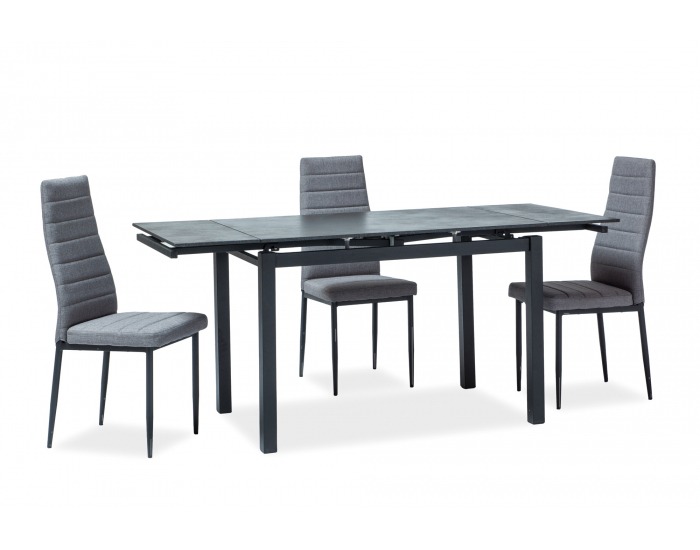 Rozkladací jedálenský stôl Turin - čierna