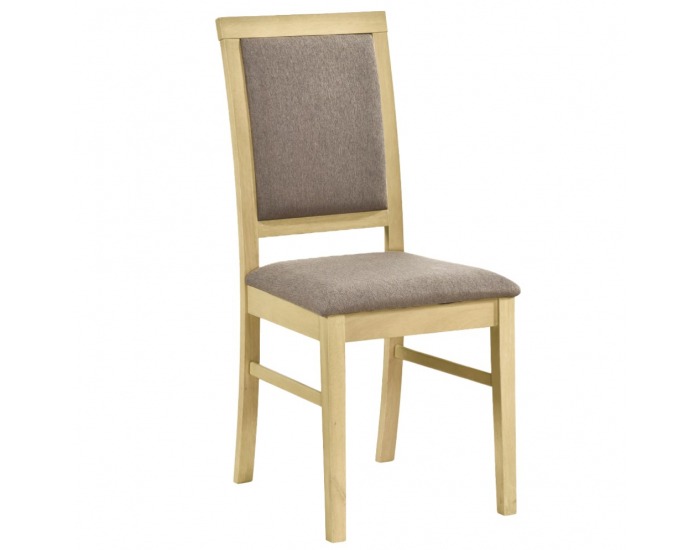 Jedálenská stolička Silven - prírodná / tmavohnedá