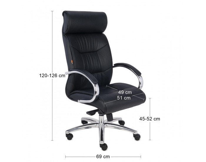 Kancelárske kreslo s podrúčkami Sinus - čierna / chróm