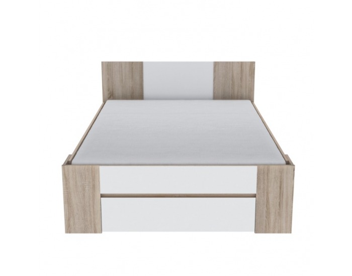 Posteľový rám Sirius 140 140x200 cm - dub sonoma / biela