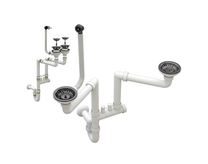 Granitový kuchynský drez so sifónom Siven 20 80x49 cm - béžová