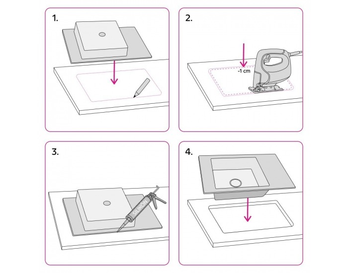 Granitový kuchynský drez so sifónom Siven 20 80x49 cm - čierna