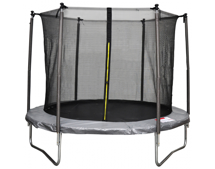 Trampolína Skyper 244 cm - čierna / sivá