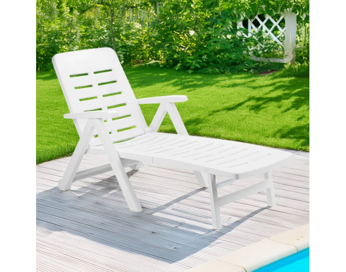 Záhradné lehátko Smerdo - biela