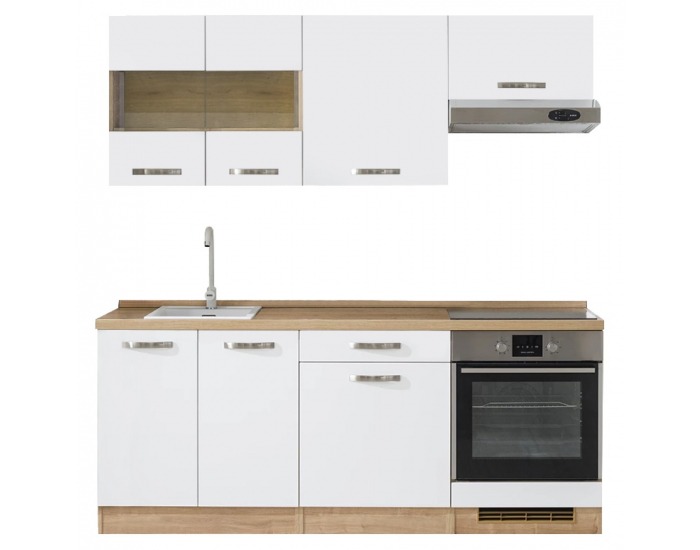 Kuchynská linka Smile 200 - dub arlington / biela artic matná