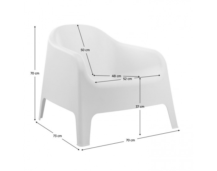 Záhradné stohovateľné kreslo Sokra New - biela