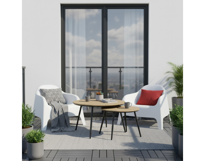 Záhradné stohovateľné kreslo Sokra New - biela