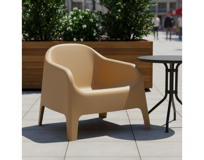 Záhradné stohovateľné kreslo Sokra New - hnedá