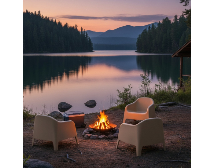 Záhradné stohovateľné kreslo Sokra New - hnedá