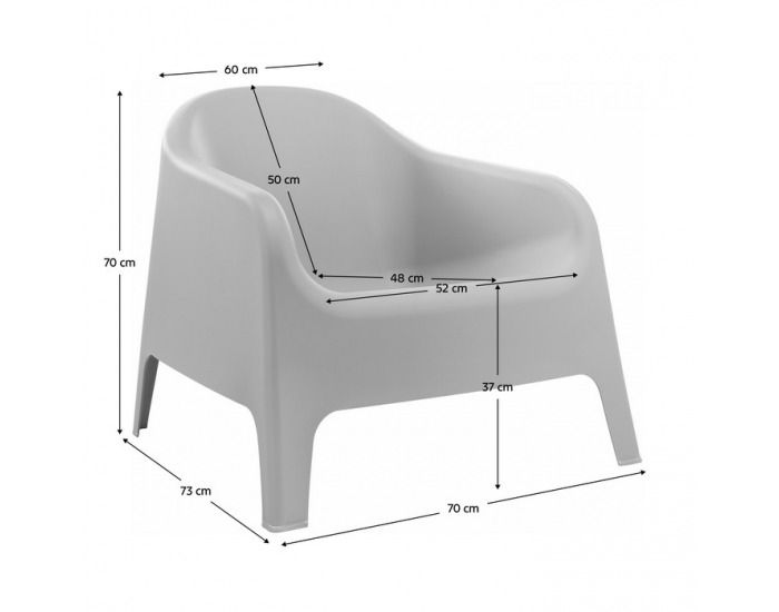 Záhradné stohovateľné kreslo Sokra New - sivá