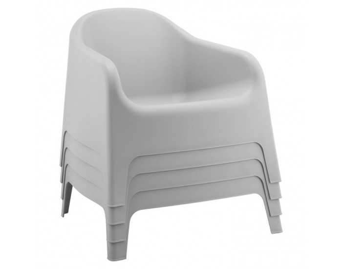 Záhradné stohovateľné kreslo Sokra New - sivá