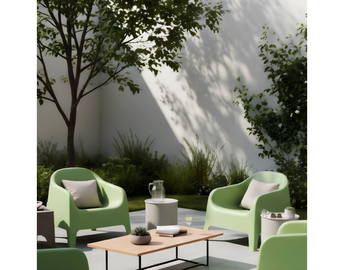 Záhradné stohovateľné kreslo Sokra New - zelená