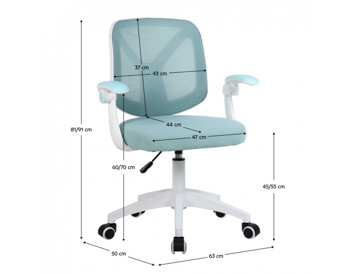 Kancelárska stolička Solari - modrá / biela