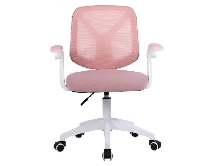 Kancelárska stolička Solari - ružová / biela
