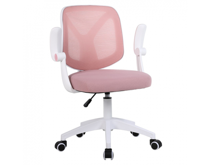 Kancelárska stolička Solari - ružová / biela