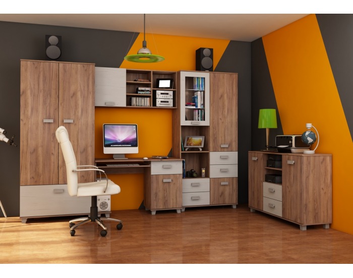 PC stôl Solo SOL-01 - craft tobaco / craft biely