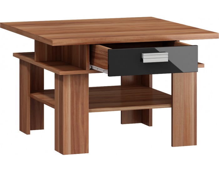 Konferenčný stolík Solo SOL-03 - slivka / čierny lesk