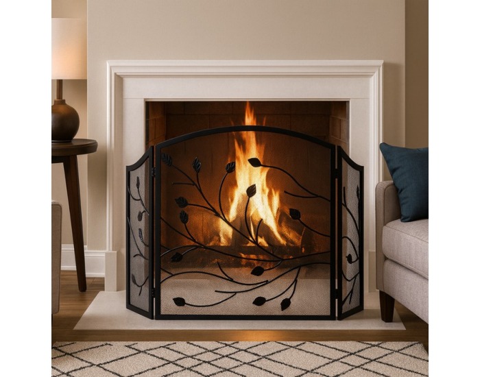 Krbový paravan Sonajin - čierna